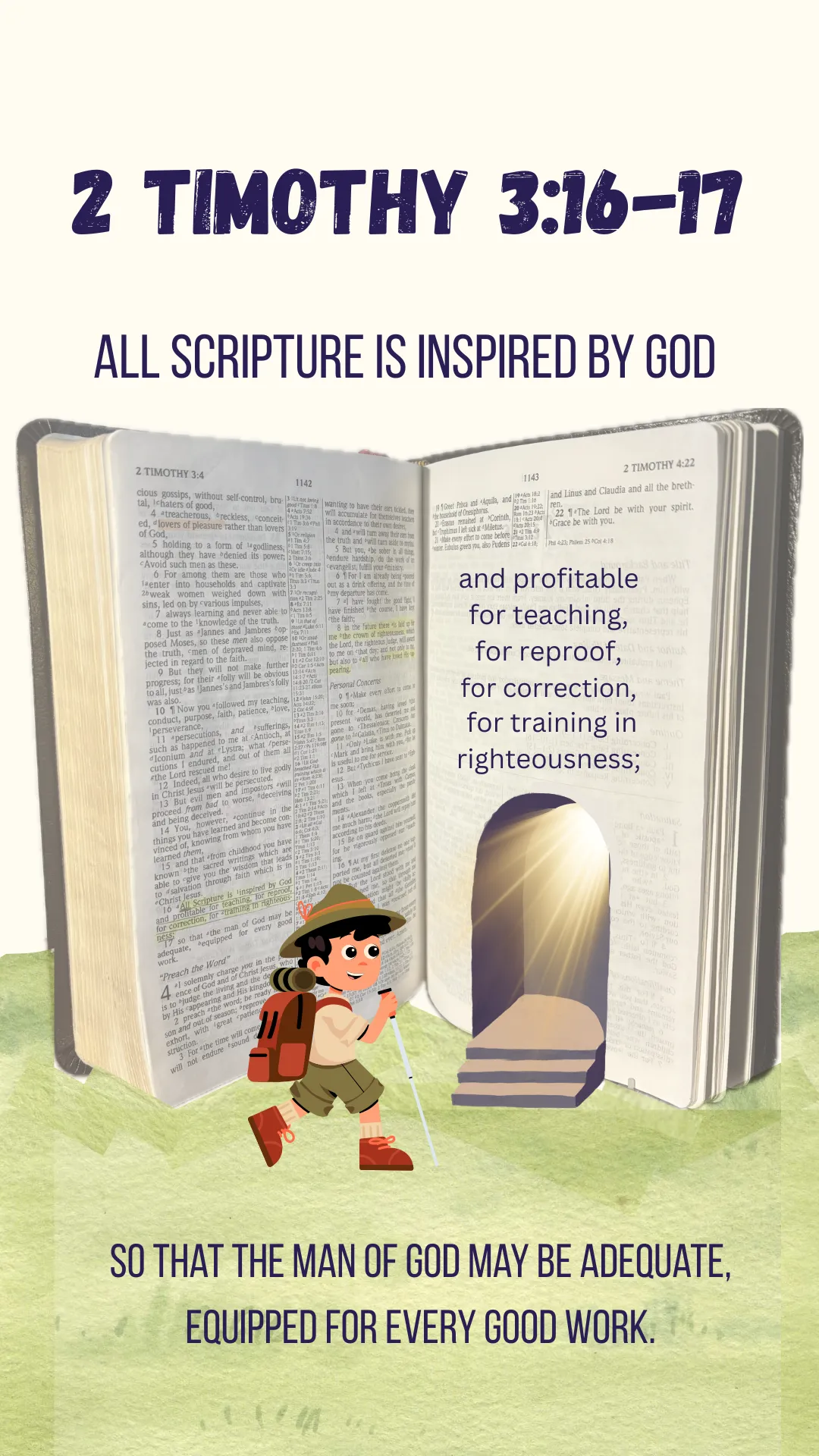 Bible verse — 2 Timothy 3:16,17