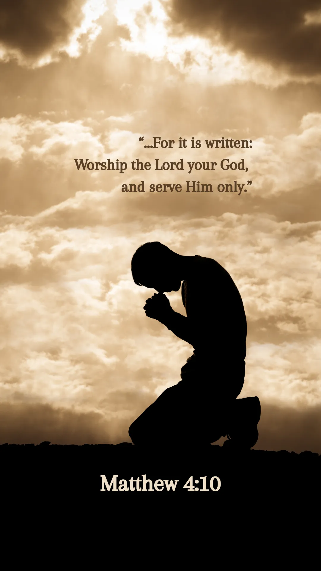 Bible verse — Matthew 4:10